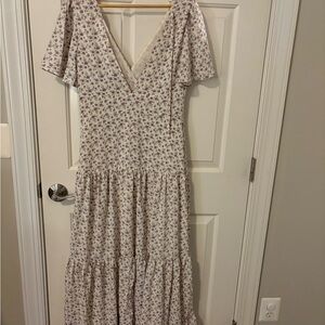 Vici Large Purple Floral Maxi Dress